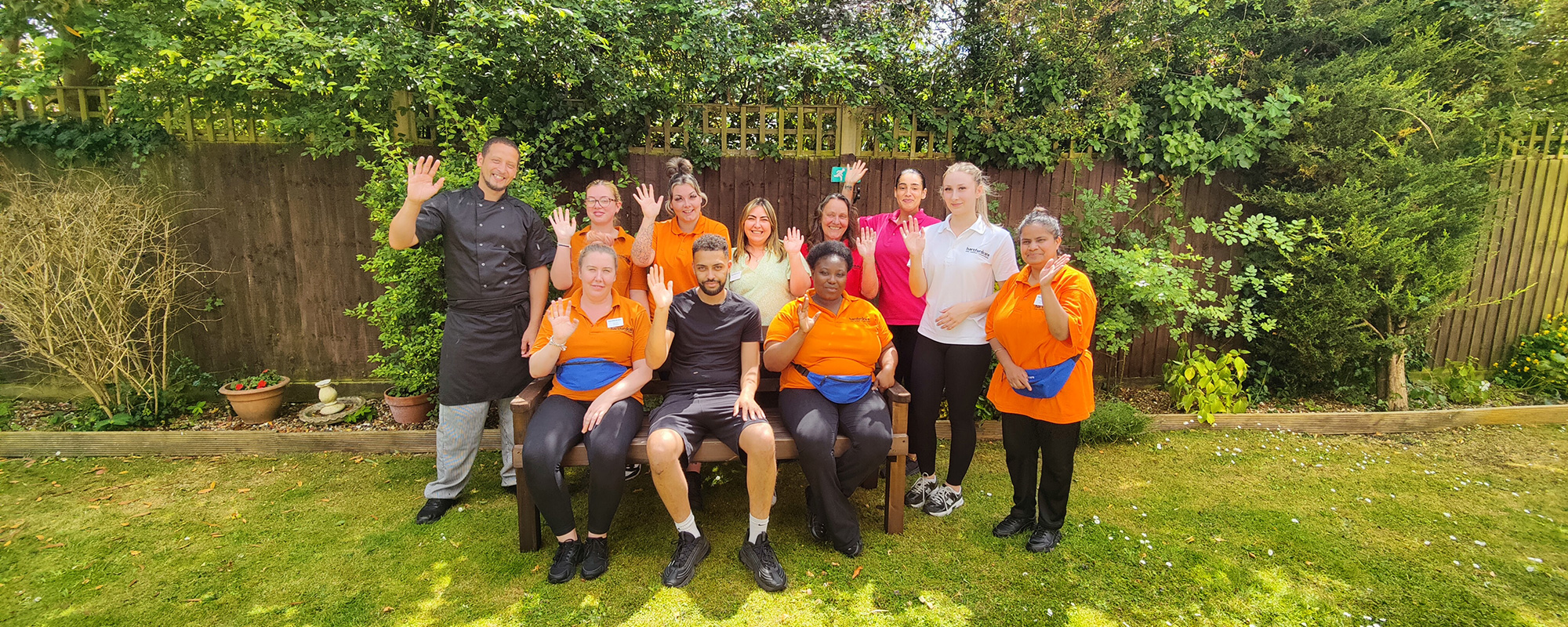 A team photo of the carers at Boulters Lock