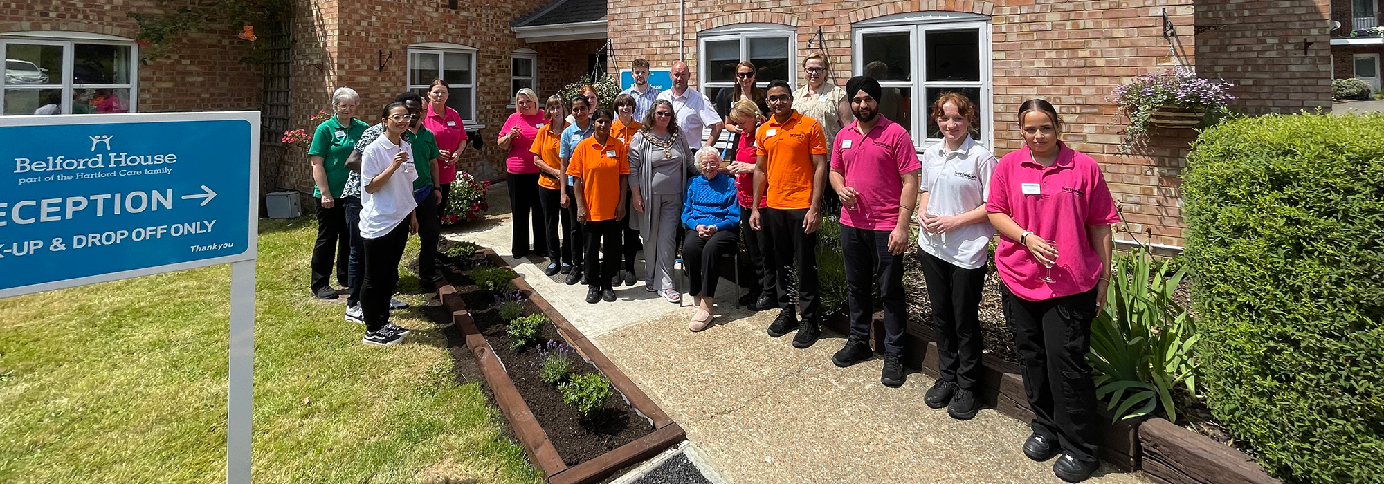 A team photo of the carers at Belford House