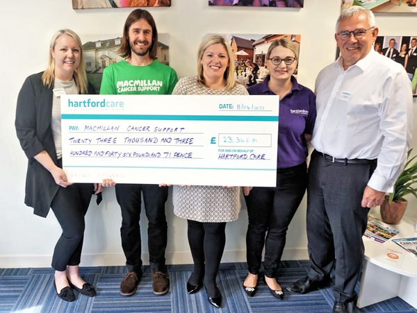 Hartford Care celebrates exceeding £20,000 target  for Macmillan Cancer Support picture