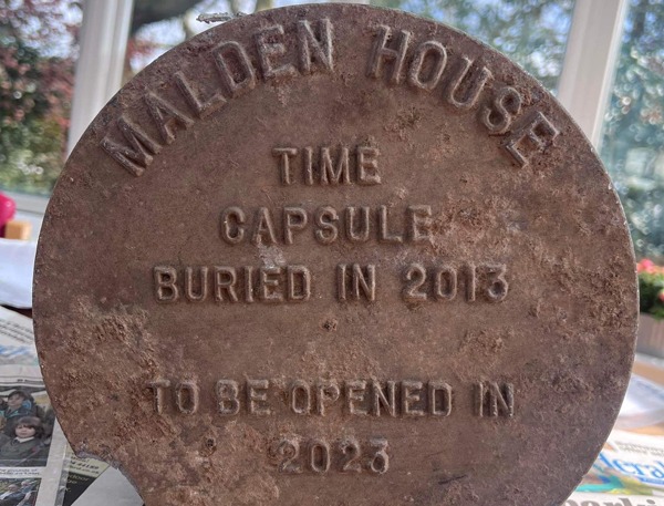 Time capsule unearthed at Malden House