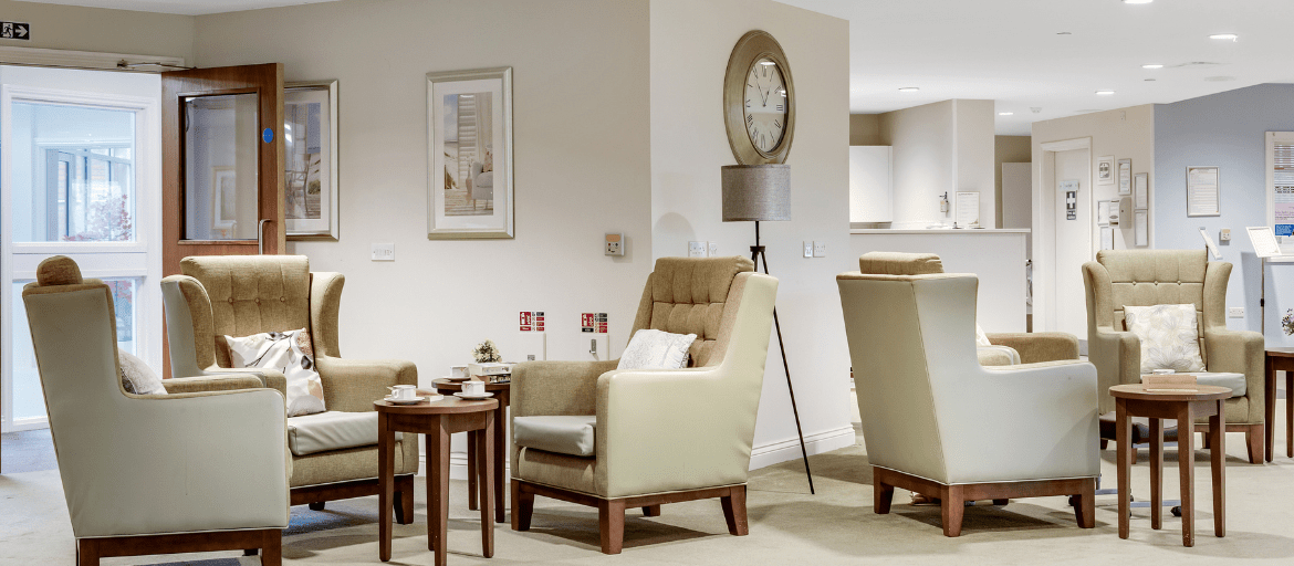 The lounge at Hawkhurst House Care Home in Hawkhurst,Cranbrook