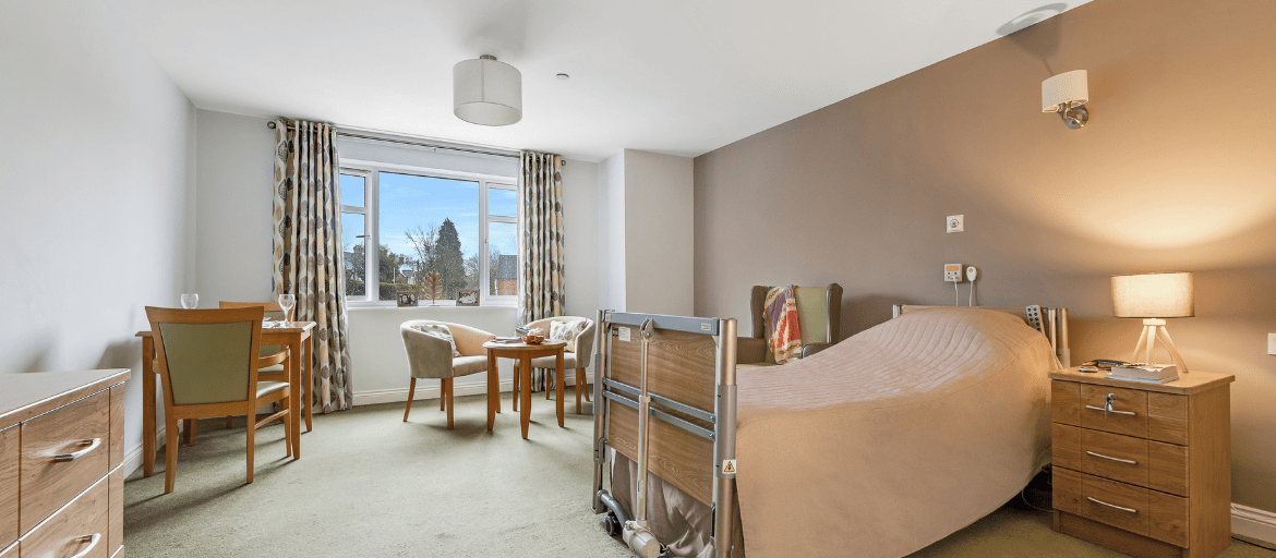 Single bedroom at Hawkhurst House Care Home in Hawkhurst,Cranbrook