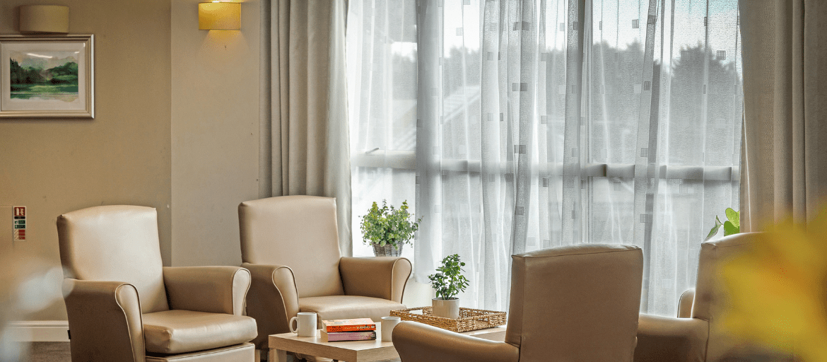 Lounge area at Hawkinge House Care Home