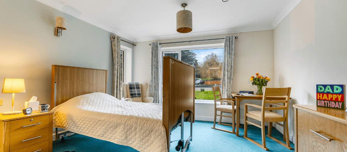 Single bedroom at Hazeldene House Care Home