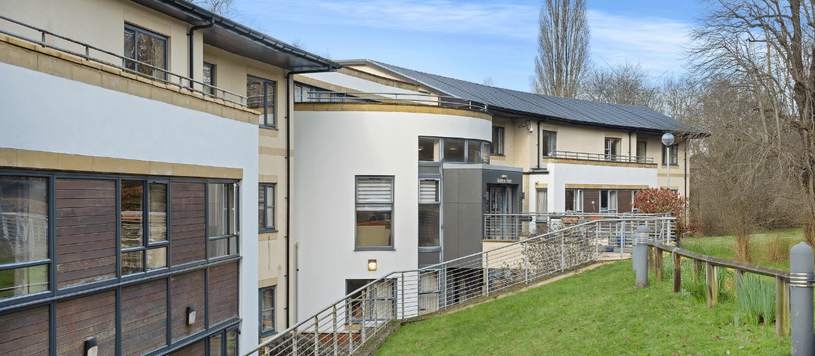 The entrance of Hazeldene House Care Home in Pembury
