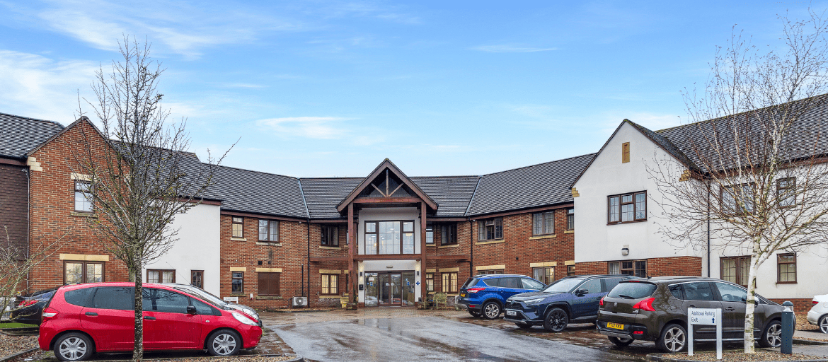 Outside of Woodchurch House Care Home in Woodchurch, Ashford